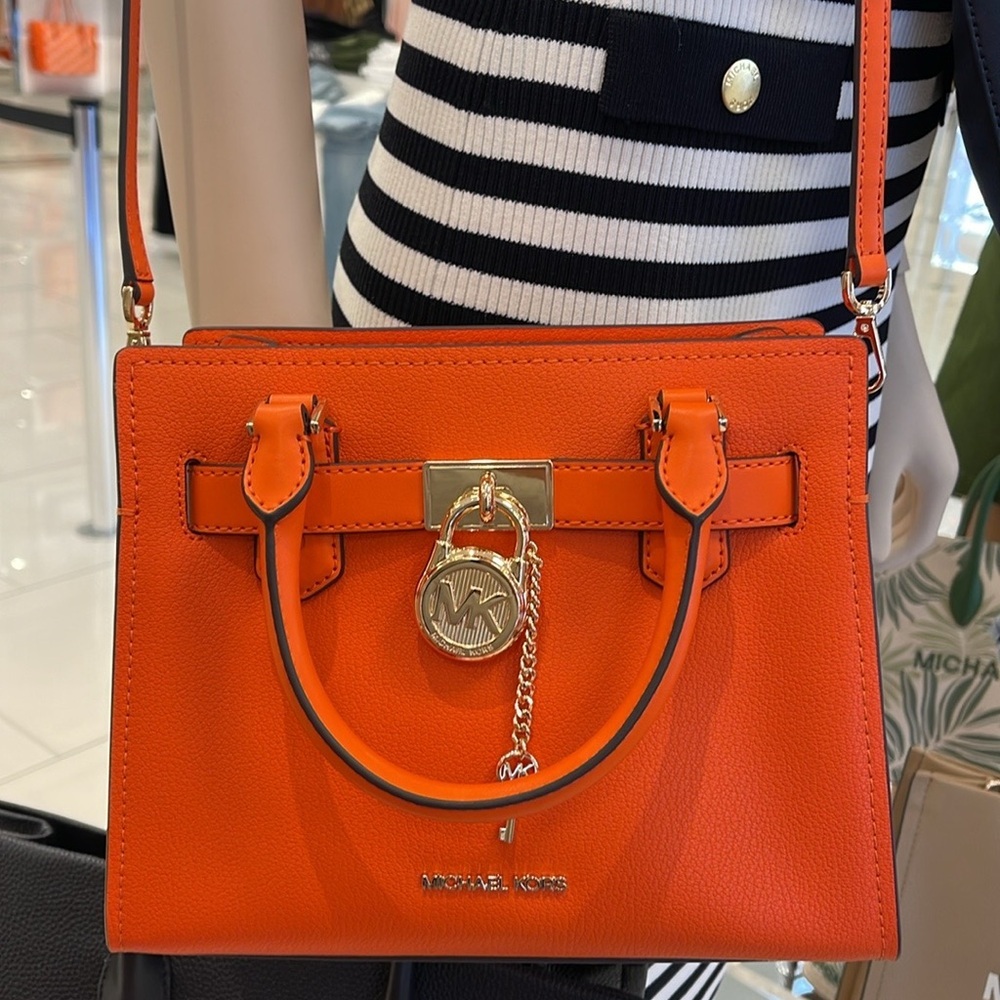 Michael Kors Hamilton Small Satchel Shoulder Crossbody Bag 
Poppy COLOR 
NWT